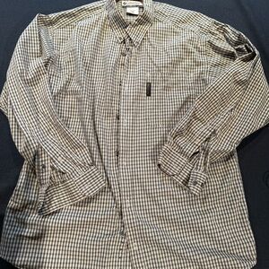 Columbia Men's Plaid Shirt - Black and Tan